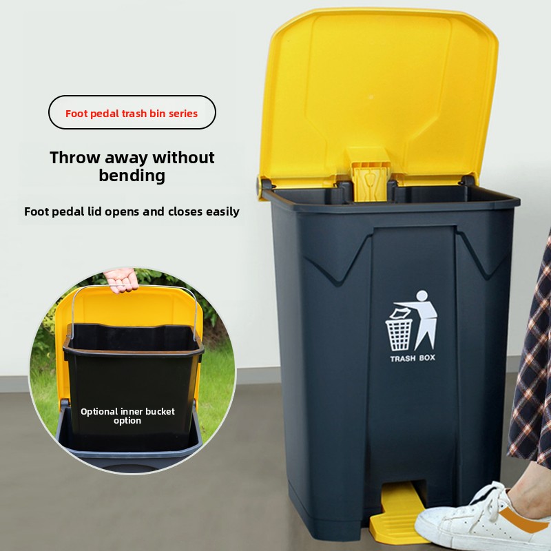 Commercial Kitchen Garbage Can - Large Size Pedal Kitchen Waste Bin