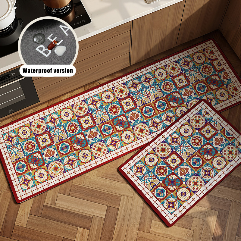 Commercial Kitchen Vinyl - Kitchen Floor Mat Vinyl Carpet Retro