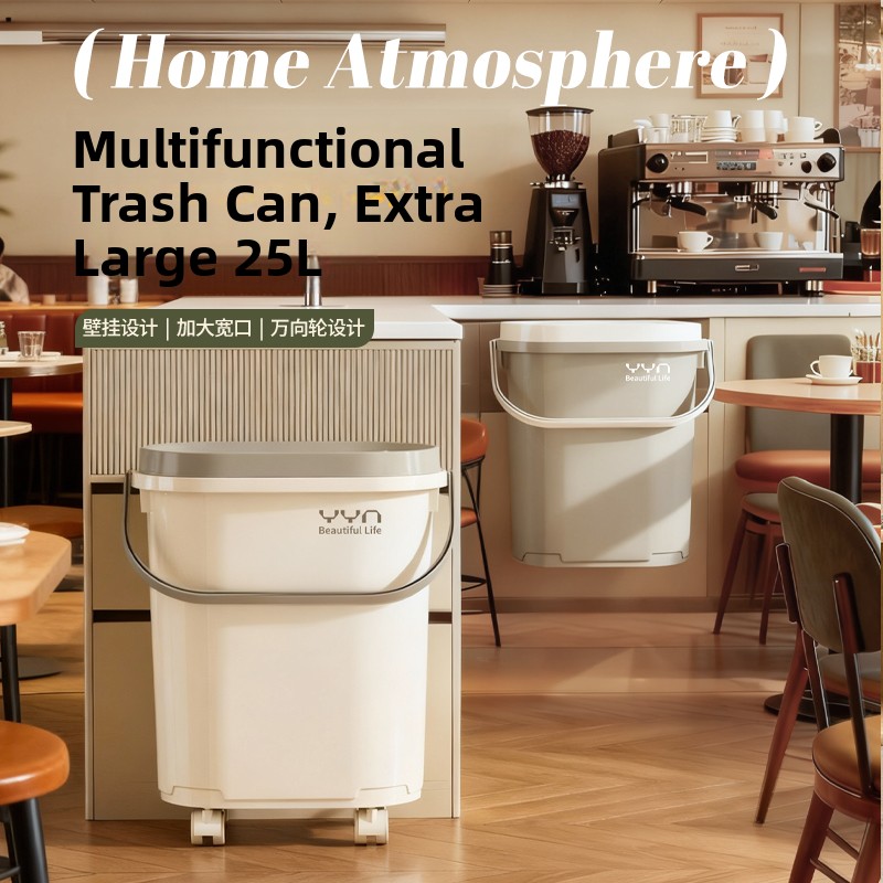 Commercial Kitchen Garbage Can - Large Capaci Kitchen Batoom Waste Bin