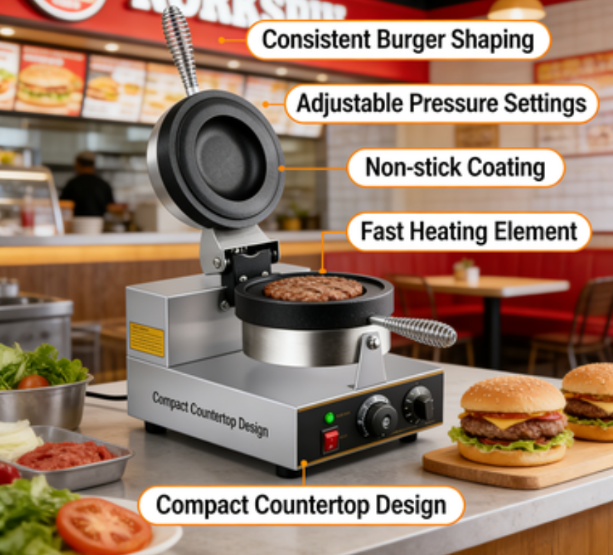 Sandwich Press Panini - 3-in-1 Breakfast Maker Burger Press Waffle