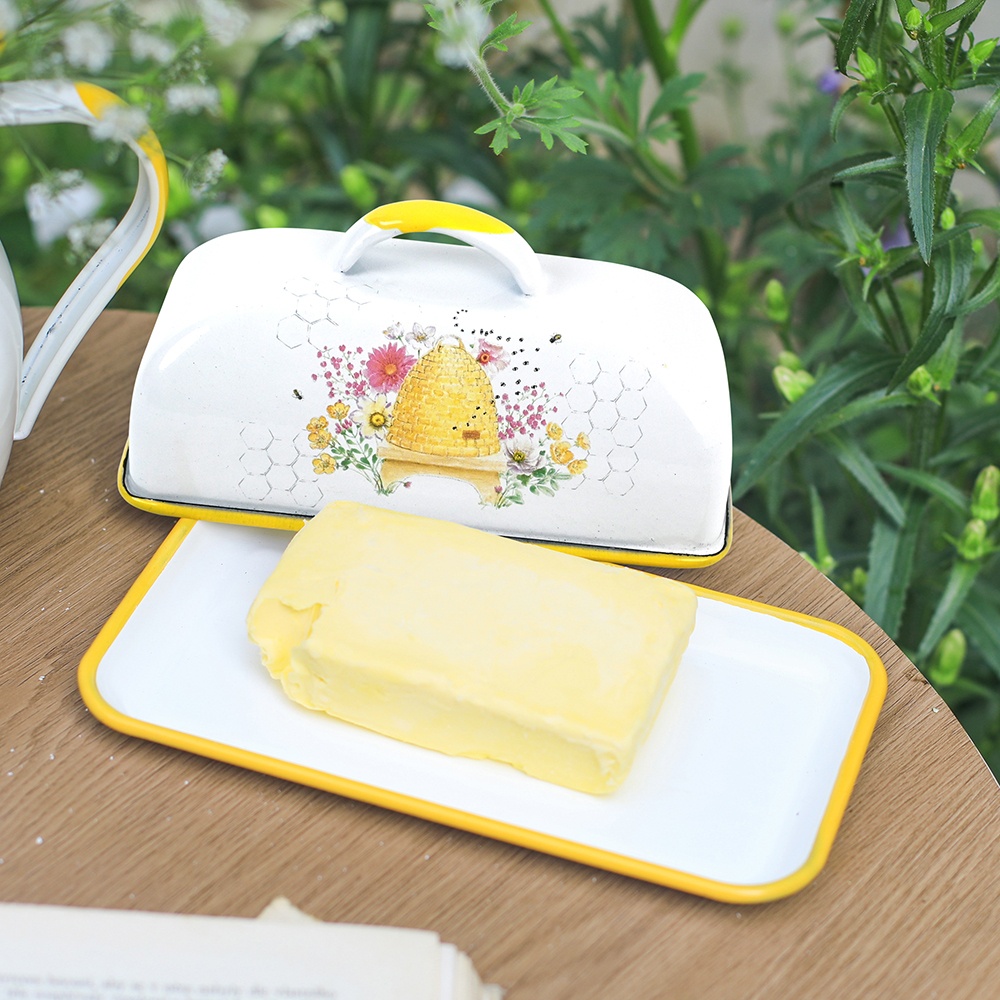 Commercial Kitchen Setup - Menschy Enamel Butter Dish Cheese Preservation
