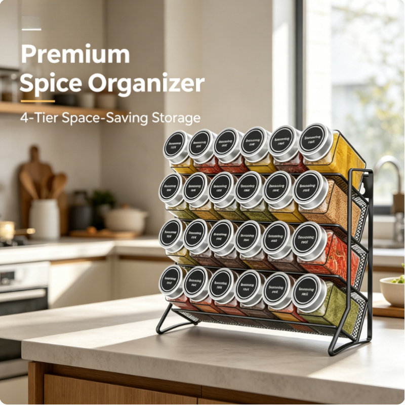 4 Tier Carbon Steel Spice Orga - Commercial Kitchen Shelving avis et prix