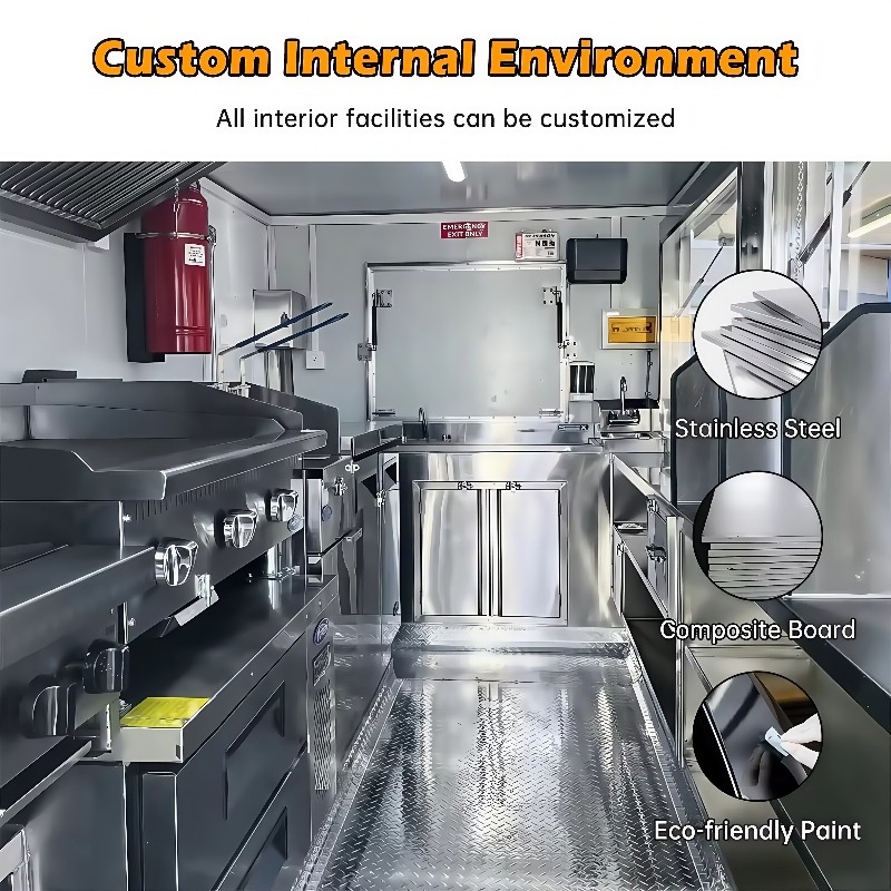 USA Approved Custom Food Trail - Commercial Kitchen Trailer avis et prix