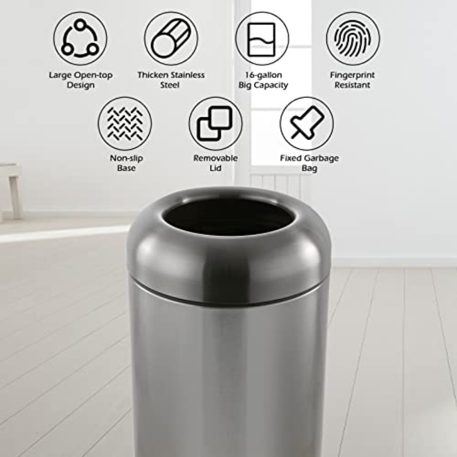 Outdoor Stainless Steel Trash  - Commercial Kitchen Garbage Can avis et prix