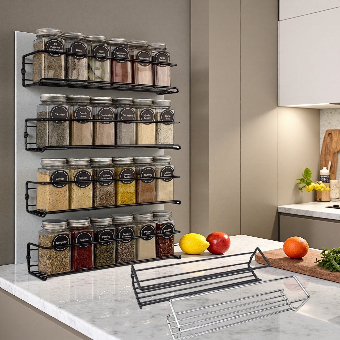 2PCS Kitchen Spice Rack Metal  - Commercial Kitchen Shelving avis et prix