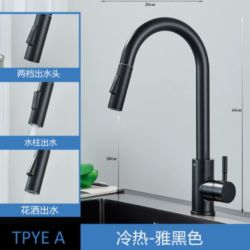 Modern Matte Black Kitchen Fau - Commercial Kitchen Mixer Tap avis et prix