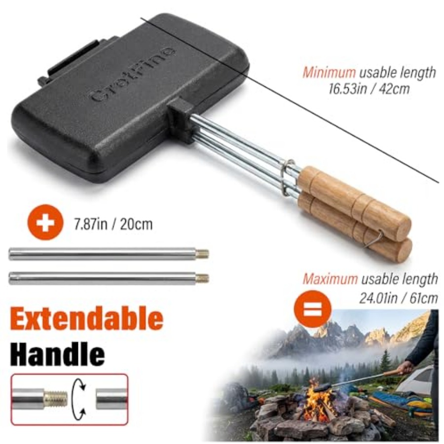 Extendable XL Pie Irons Cast I - Sandwich Press Panini avis et prix