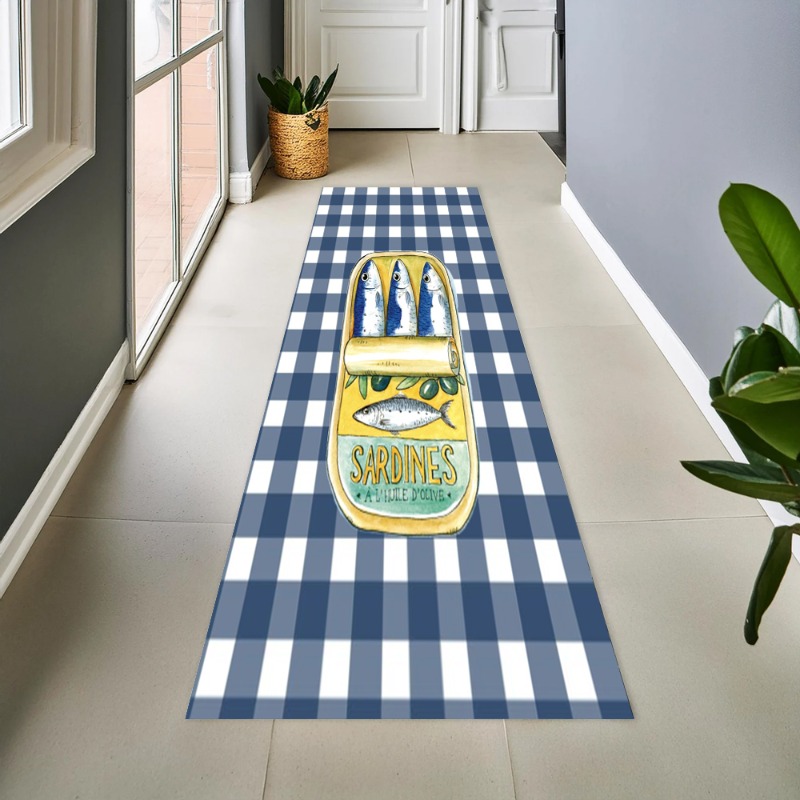 Vintage Blue Striped Sardine G - Commercial Kitchen Mats avis et prix