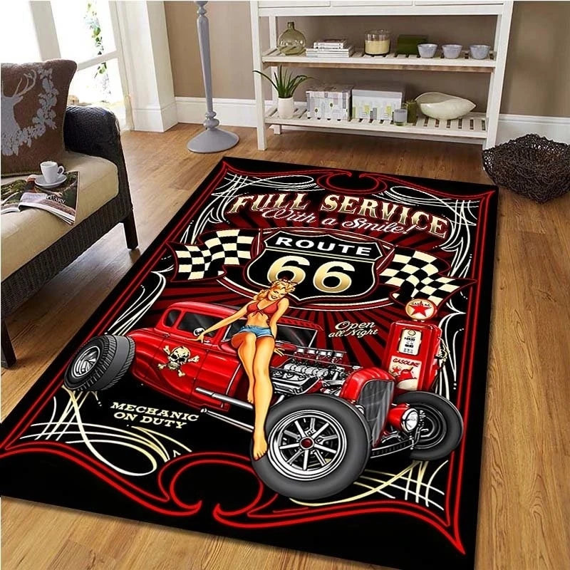 Route 66 Motorcycle Vintage Ca - Commercial Kitchen Mats avis et prix