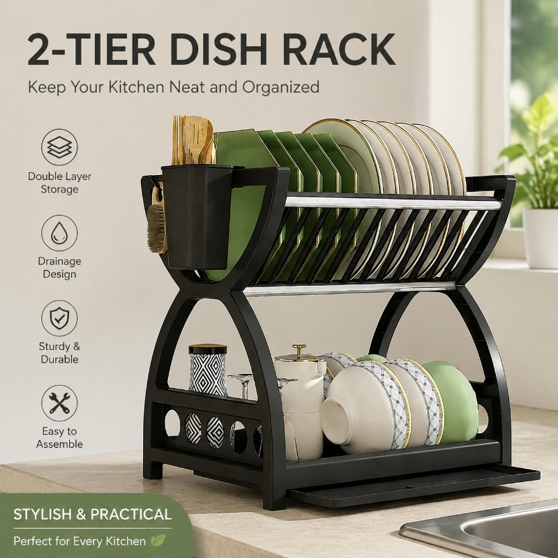 2 Tier Dish Drying Rack Kitche - Commercial Kitchen Shelving avis et prix