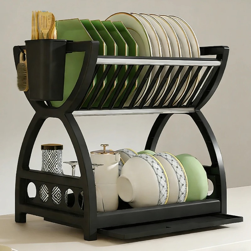 2 Tier Dish Drying Rack Kitche - Commercial Kitchen Shelving avis et prix
