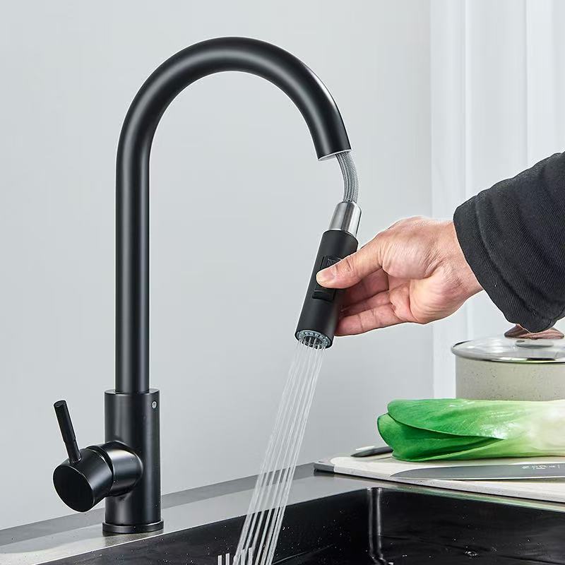 Black silver kitchen faucet, d - Commercial Kitchen Mixer Tap avis et prix