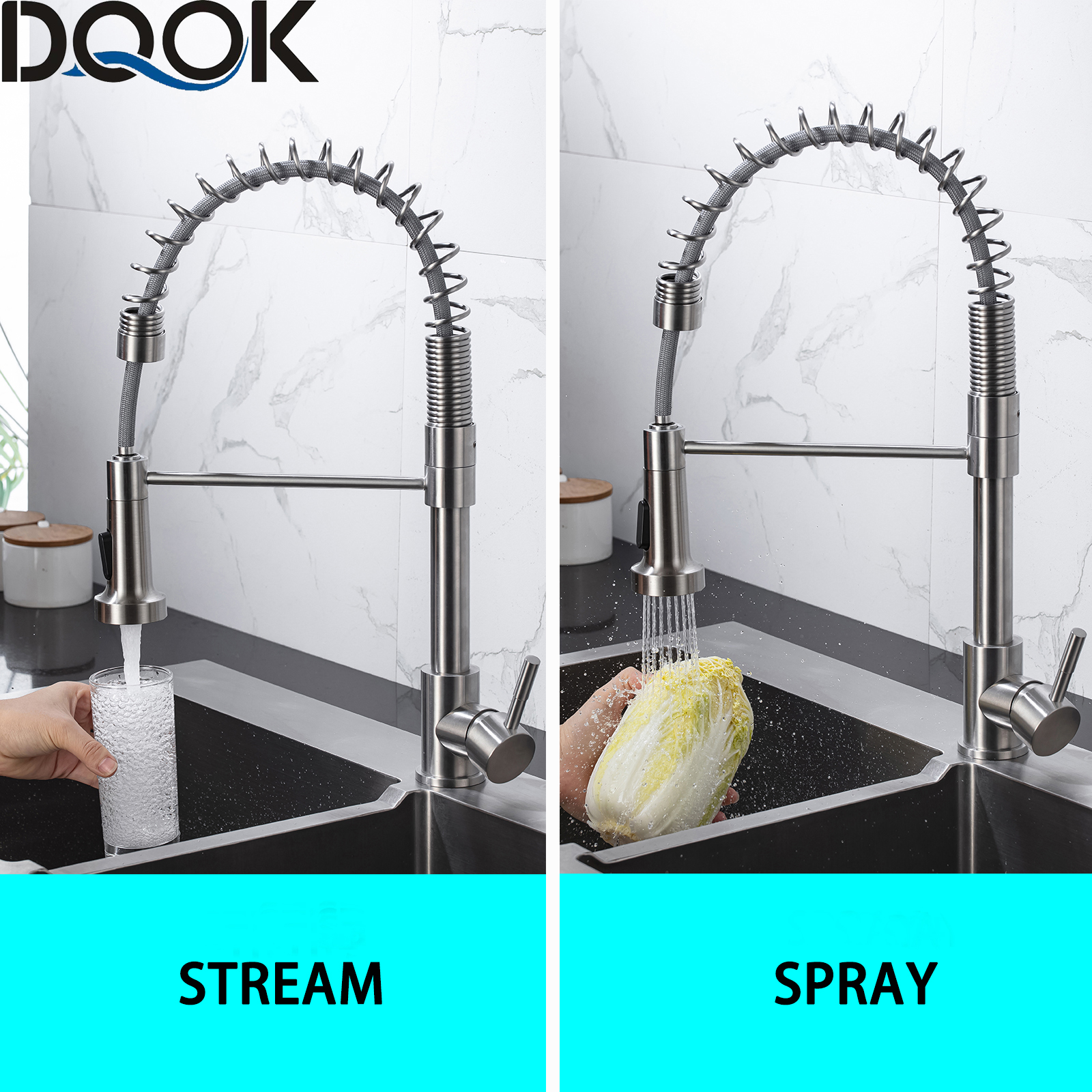 DQOK Matte Black Kitchen Fauce - Commercial Kitchen Mixer Tap avis et prix