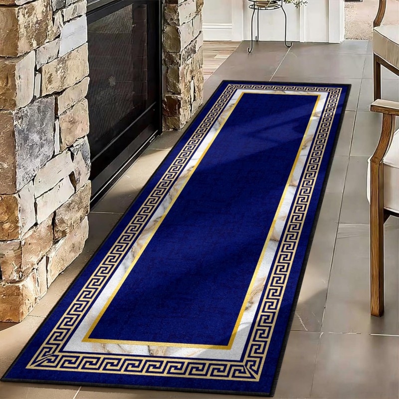 Abstract Art Runner Rug Blue Y - Commercial Kitchen Mats avis et prix