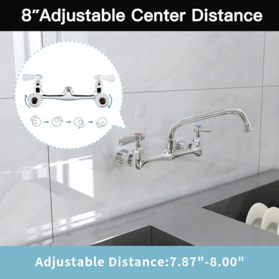 Kitchen Faucet Wall Mount Comm - Commercial Kitchen Mixer Tap avis et prix