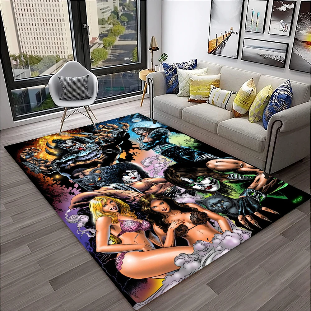 Retro KISS Rock Band Carpet Ru - Commercial Kitchen Mats avis et prix