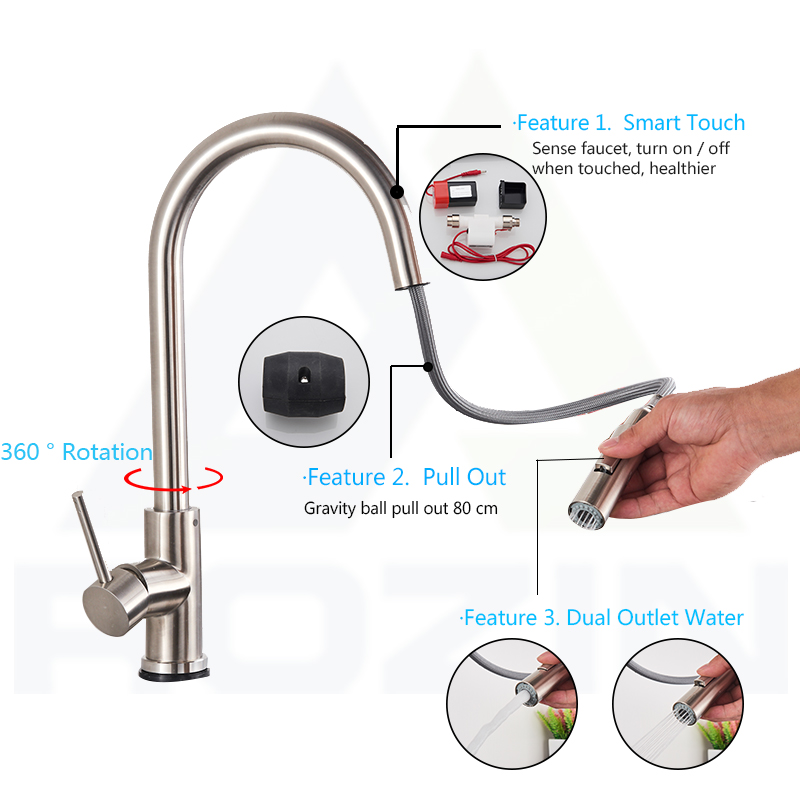 Rozin Smart Touch Kitchen Fauc - Commercial Kitchen Mixer Tap avis et prix