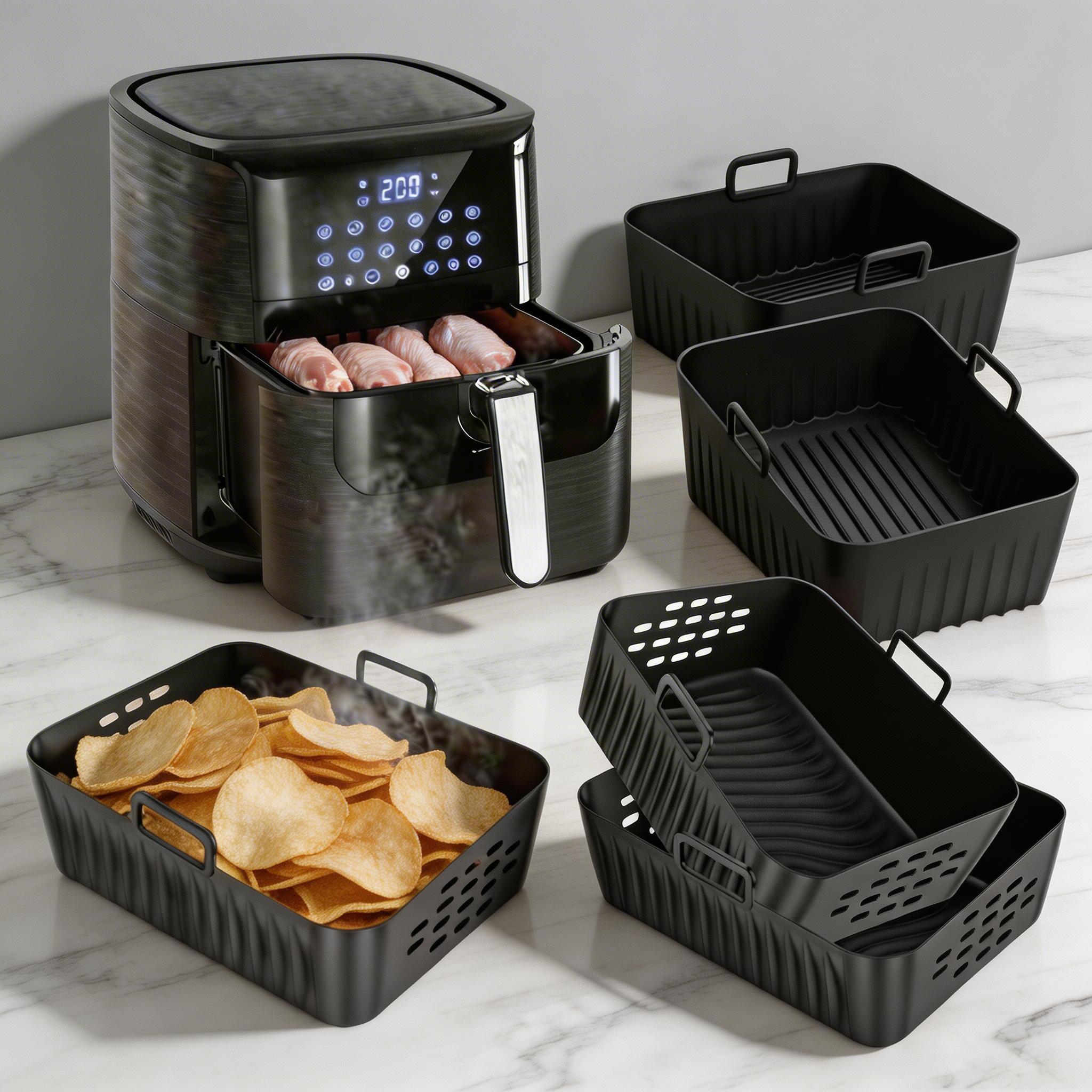 2Pcs Air Fryer Silicone Liners - Commercial Kitchen Cooking avis et prix