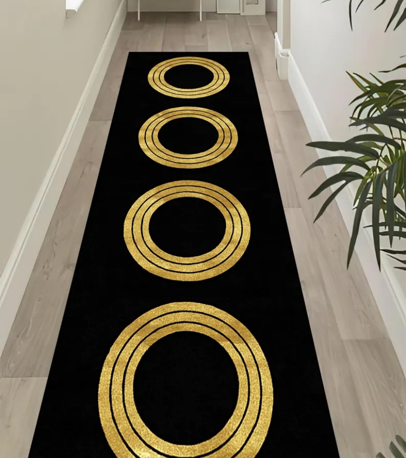 Luxury Black Gold Greek Key Bo - Commercial Kitchen Mats avis et prix