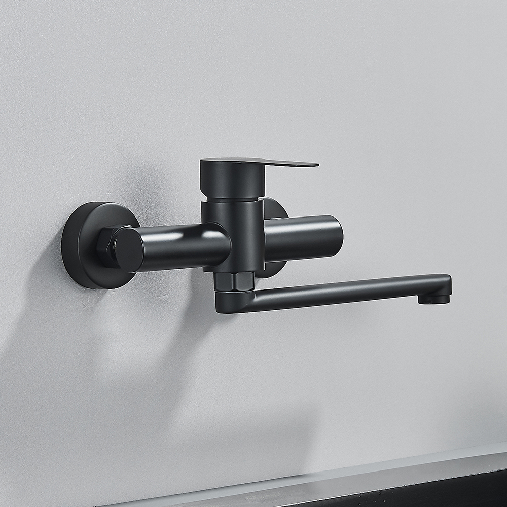Black Wall Mounted Kitchen Fau - Commercial Kitchen Mixer Tap avis et prix