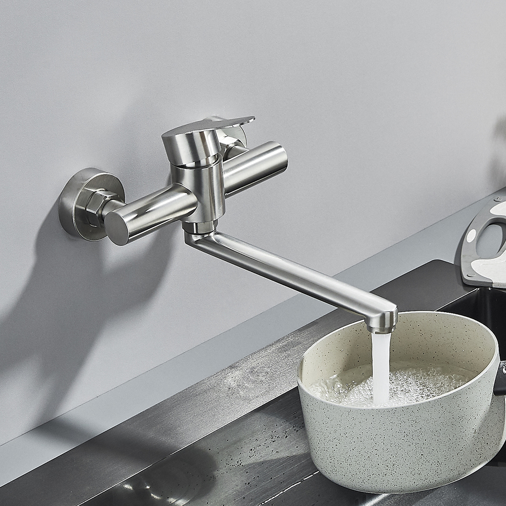 Black Wall Mounted Kitchen Fau - Commercial Kitchen Mixer Tap avis et prix