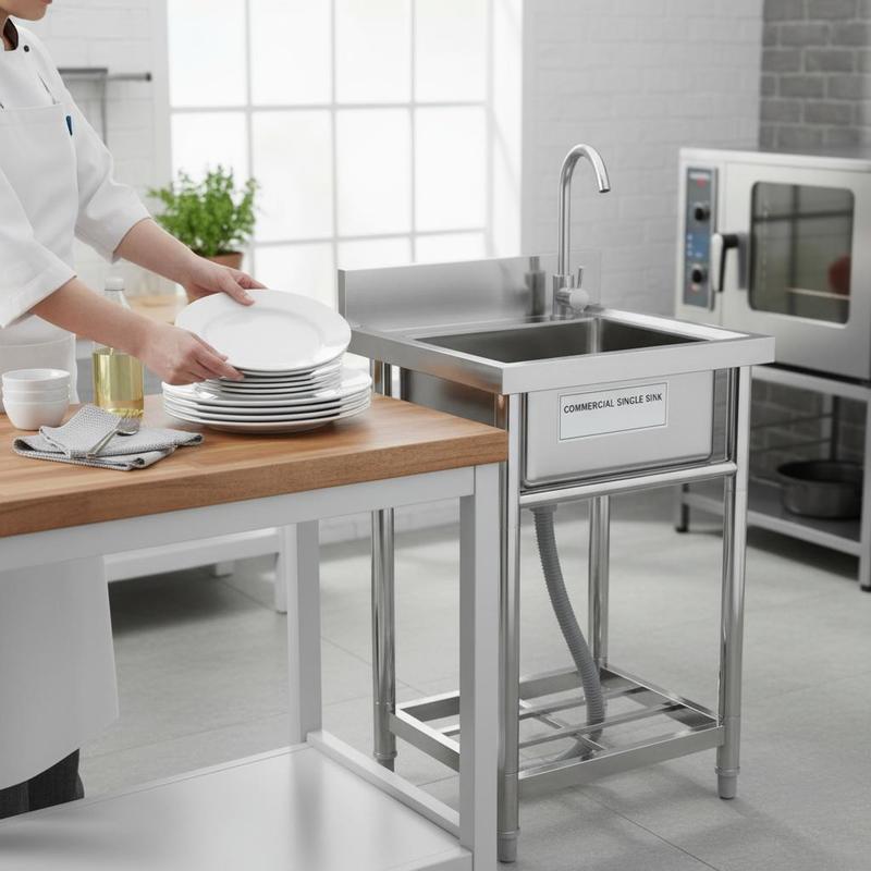 Stainless steel washbasin, fre - Commercial Kitchen Tap avis et prix