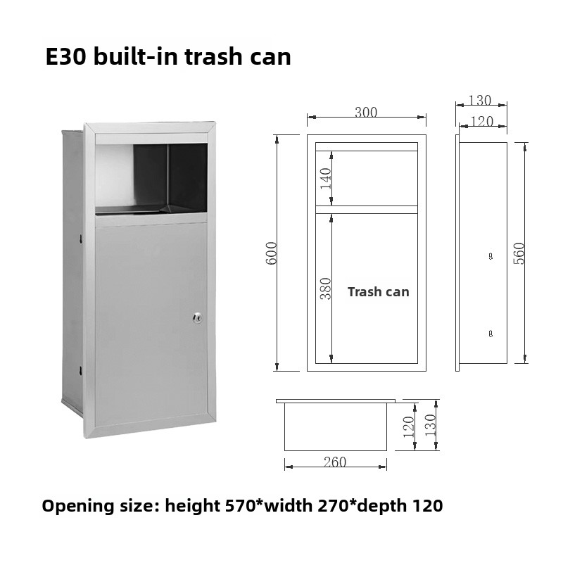 304Stainless Steel Side Open T - Commercial Kitchen Garbage Can avis et prix