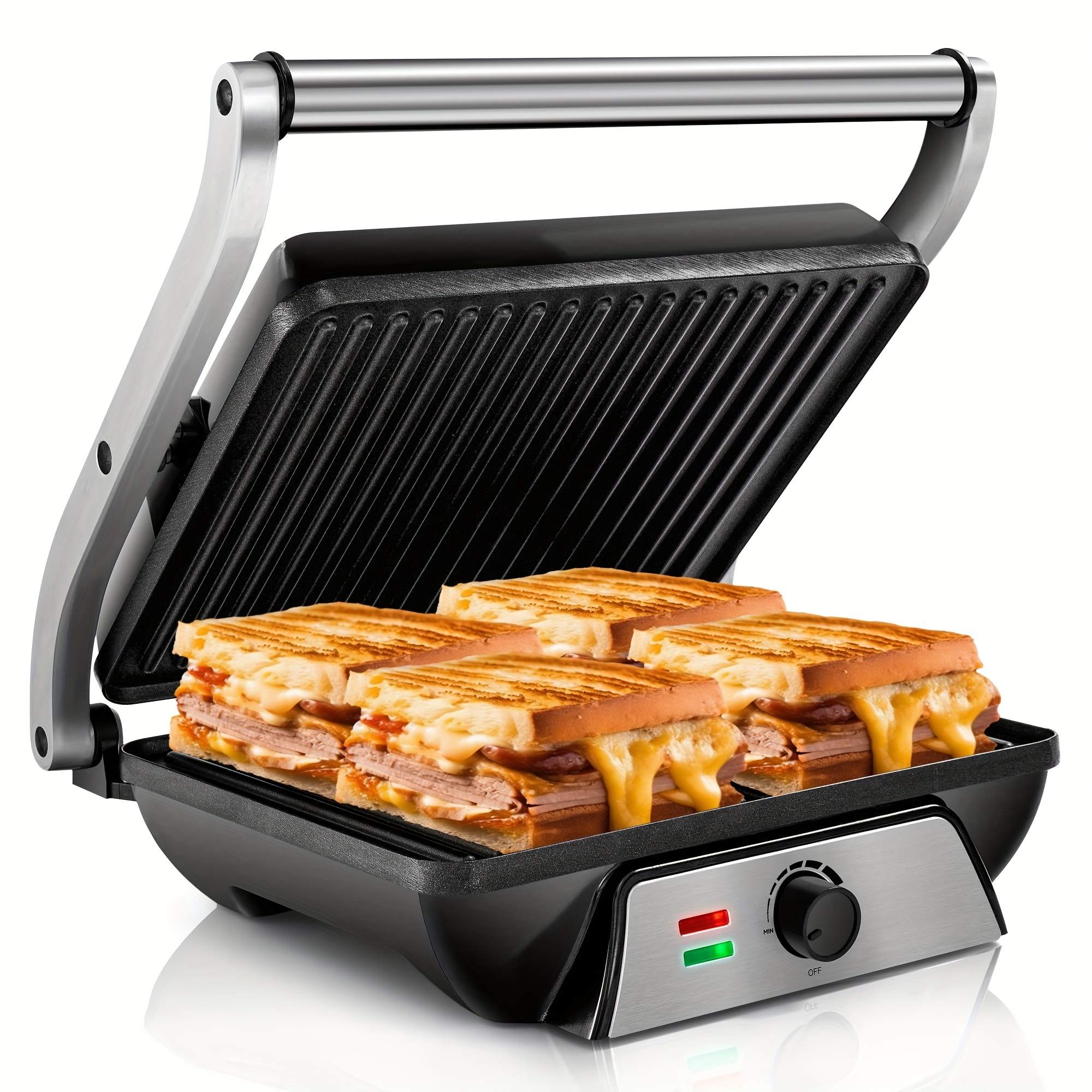 3-in-1 Electric Indoor Grill - - Sandwich Press Panini avis et prix