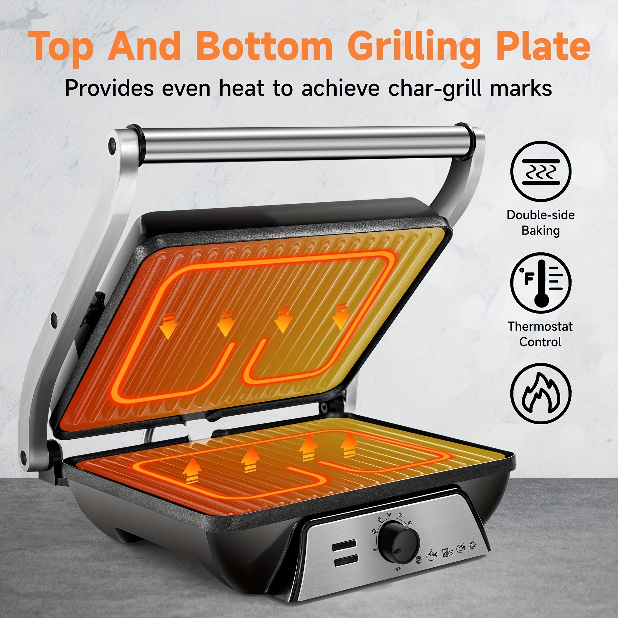 3-in-1 Electric Indoor Grill - - Sandwich Press Panini avis et prix