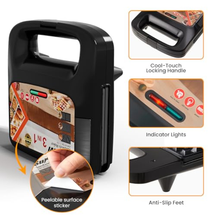 3 in 1 Electric Sandwich Maker - Sandwich Press Panini avis et prix
