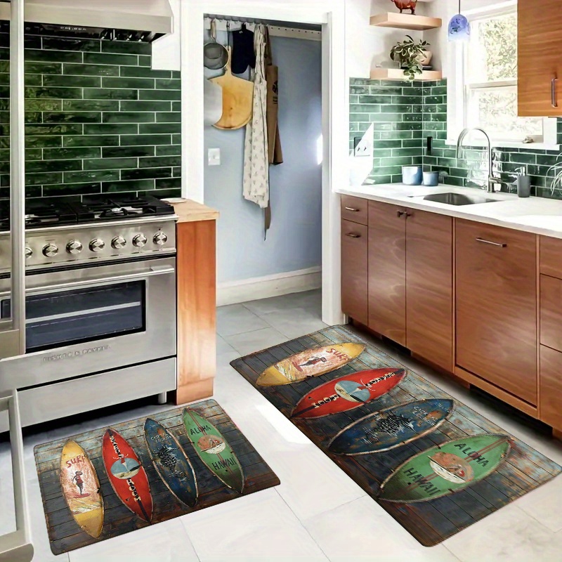 Surfboard Pattern Kitchen Hall - Commercial Kitchen Mats avis et prix