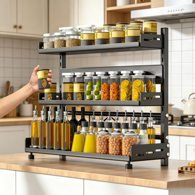 3 Tier Adjustable Spice Storag - Commercial Kitchen Shelving avis et prix