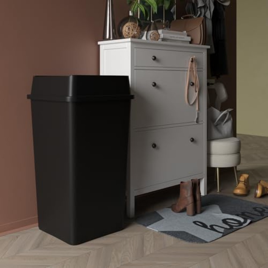 50 Gallon Black Square Commerc - Commercial Kitchen Garbage Can avis et prix