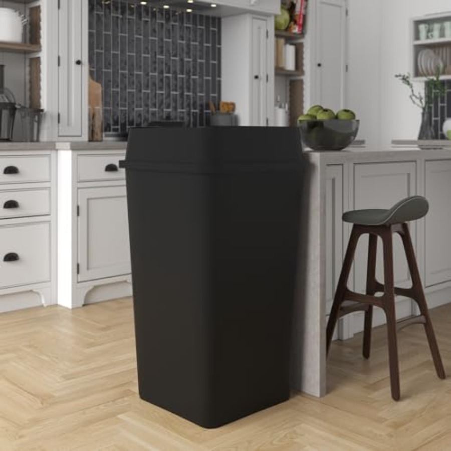 50 Gallon Black Square Commerc - Commercial Kitchen Garbage Can avis et prix