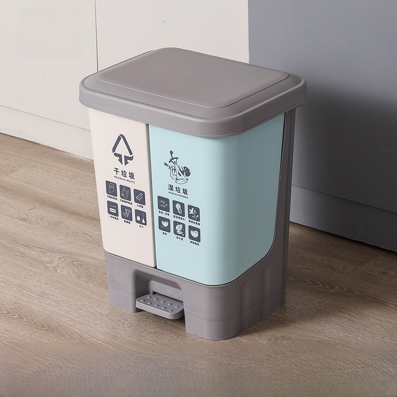 New L Double Barrel Foot Pedal - Commercial Kitchen Garbage Can avis et prix