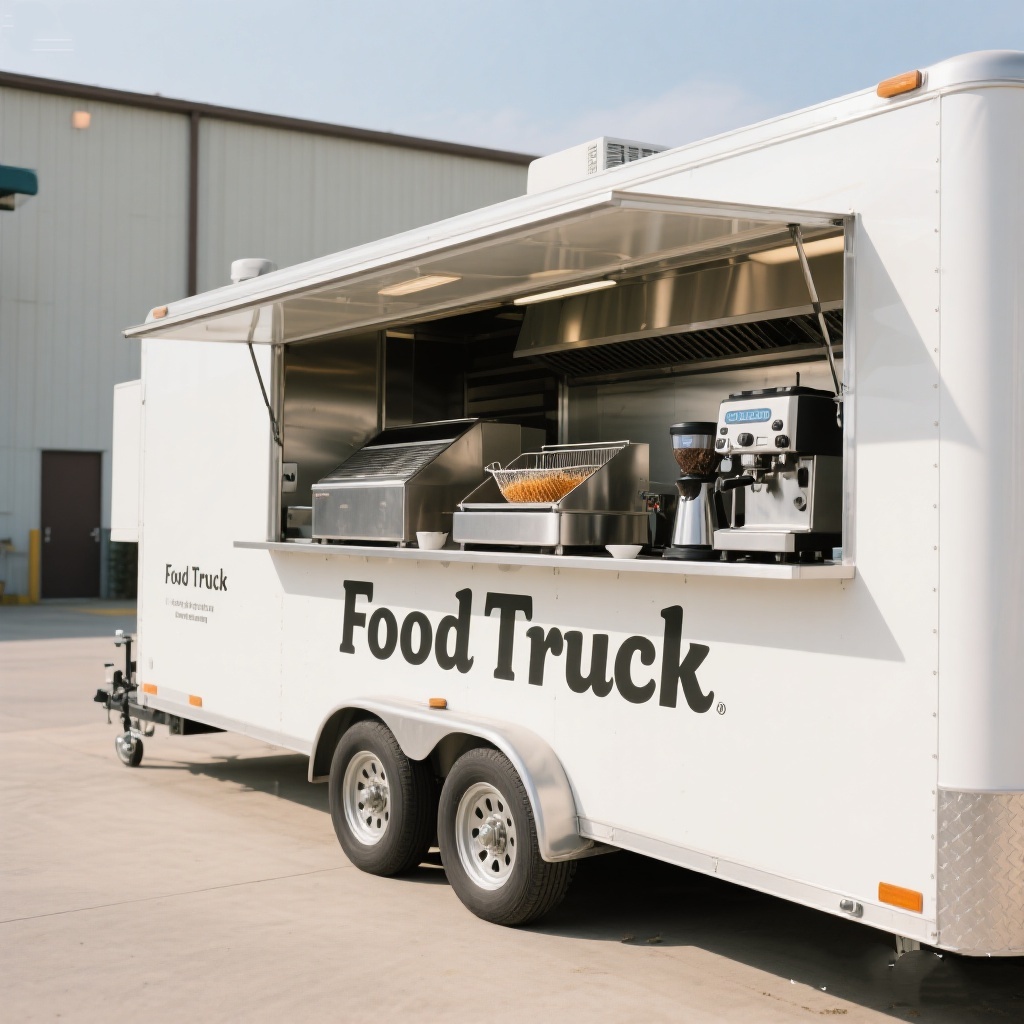 Mobile Food Truck With Full Ki - Commercial Kitchen Trailer avis et prix
