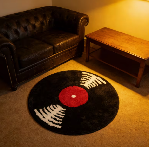 Retro Vinyl Record Pattern Car - Commercial Kitchen Vinyl avis et prix