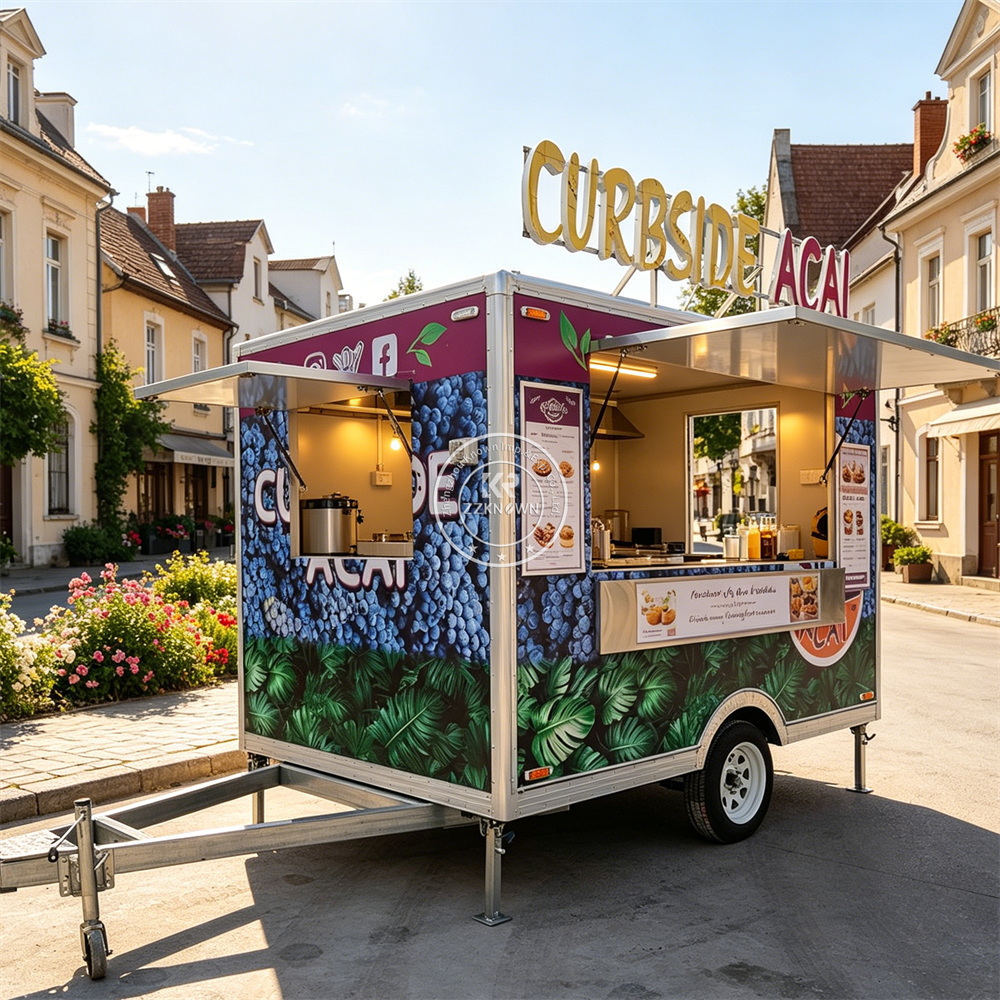 Mobile Food Cart Burger BBQ Co - Commercial Kitchen Trailer avis et prix