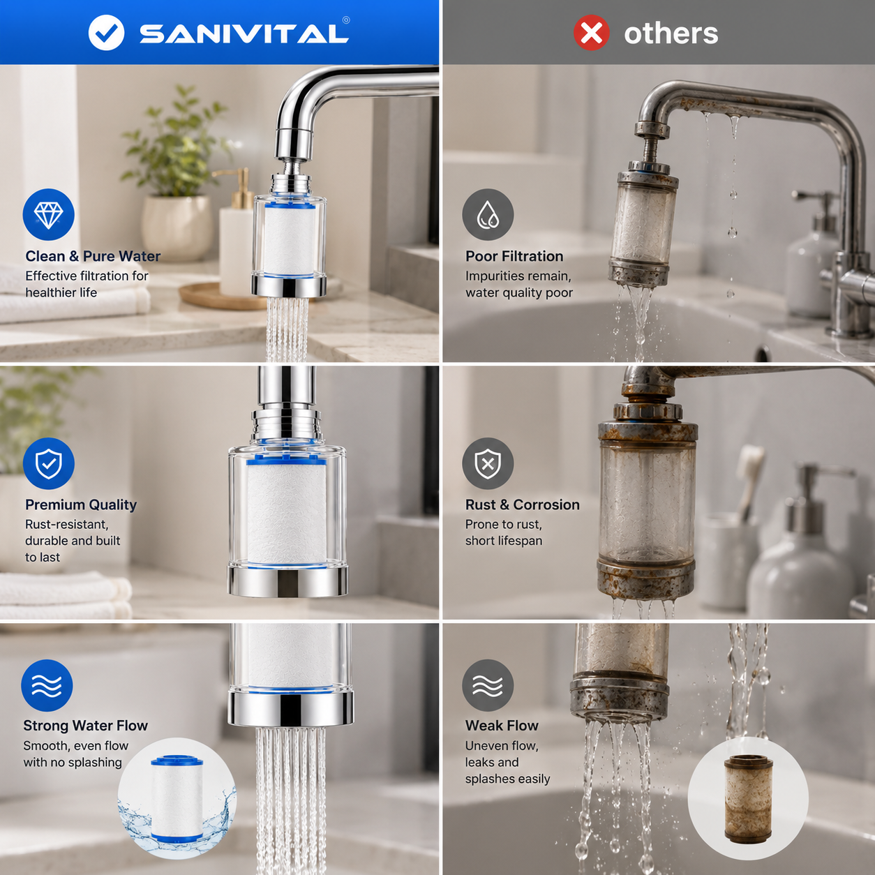 SANIVITAL Faucet Water Filter  - Commercial Kitchen Tap avis et prix