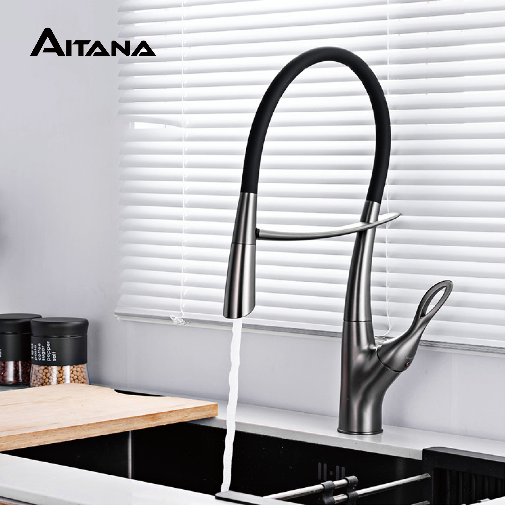 Modern luxury black brass kitc - Commercial Kitchen Mixer Tap avis et prix