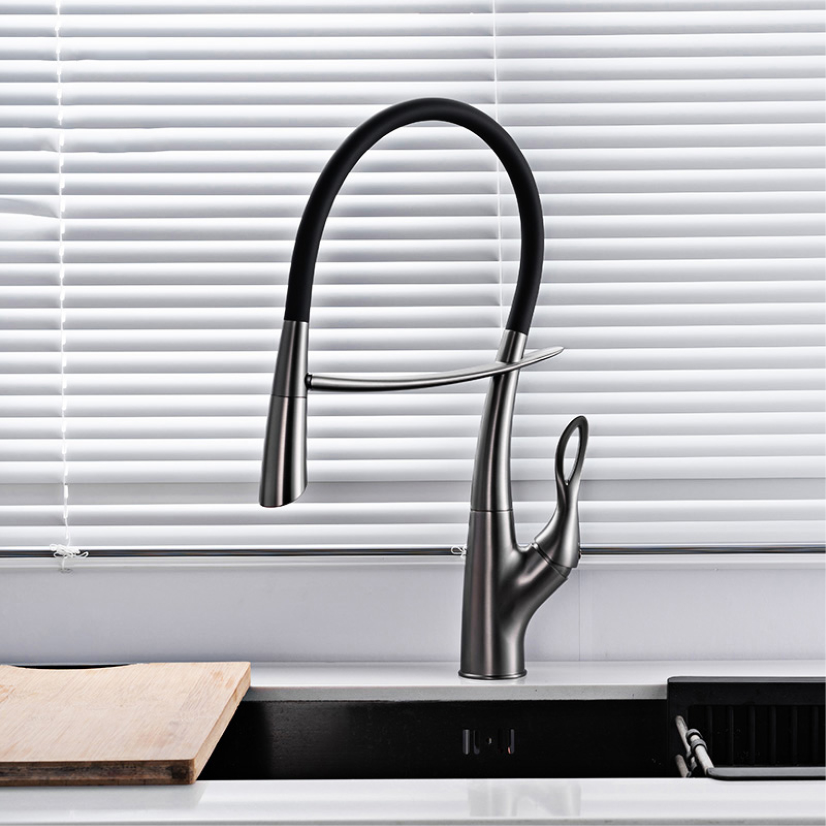 Modern luxury black brass kitc - Commercial Kitchen Mixer Tap avis et prix