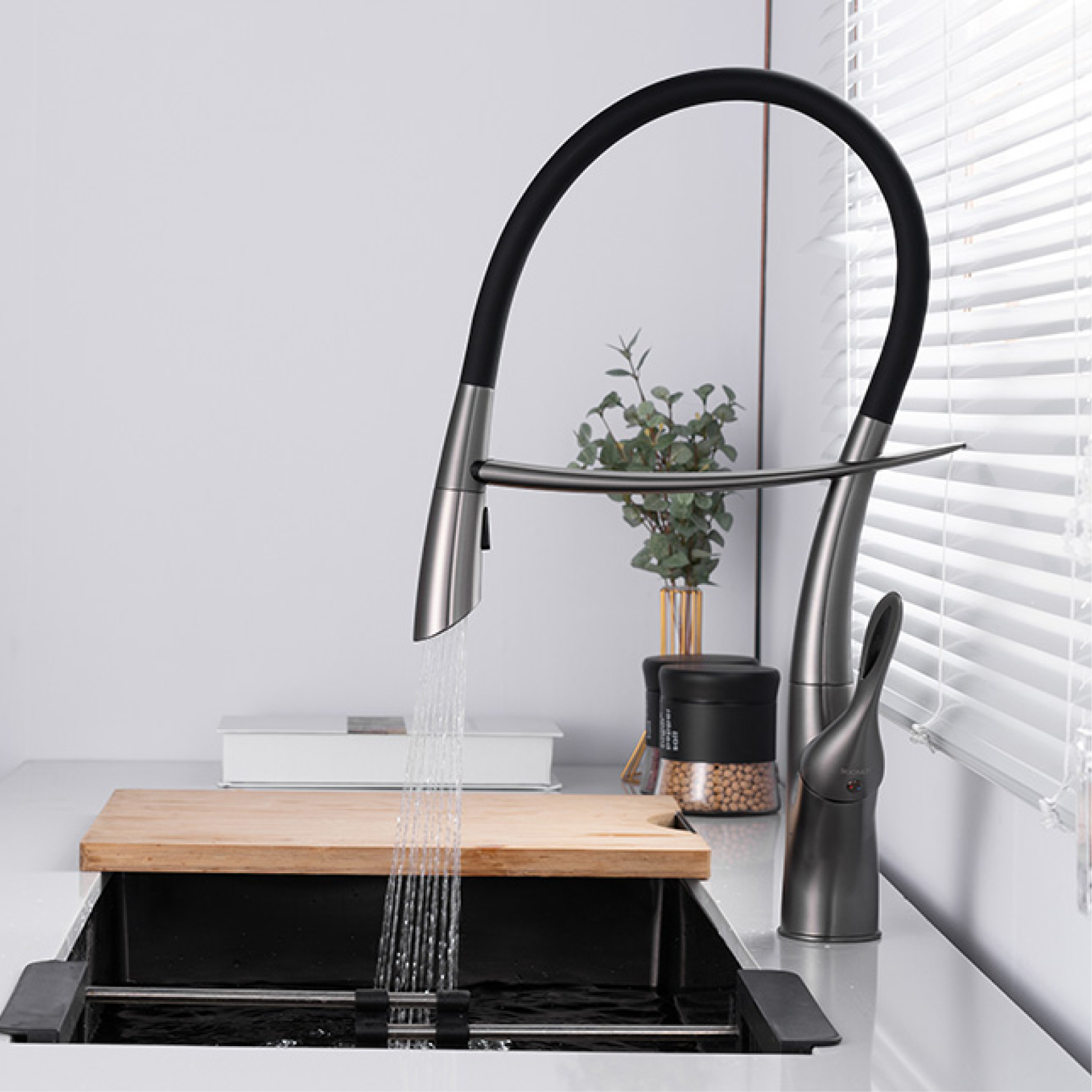 Modern luxury black brass kitc - Commercial Kitchen Mixer Tap avis et prix