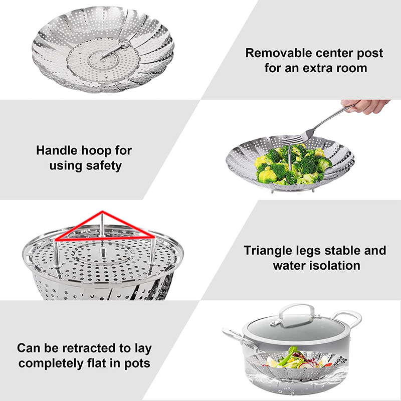 LMETJMA Expandable Stainless S - Commercial Kitchen Steamer avis et prix